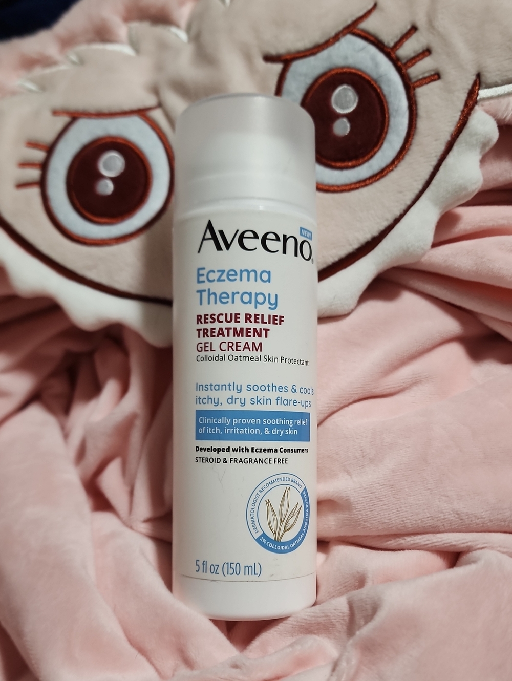 Aveeno Eczema Therapy Rescue Relief Treatment Gel Cream - Pink